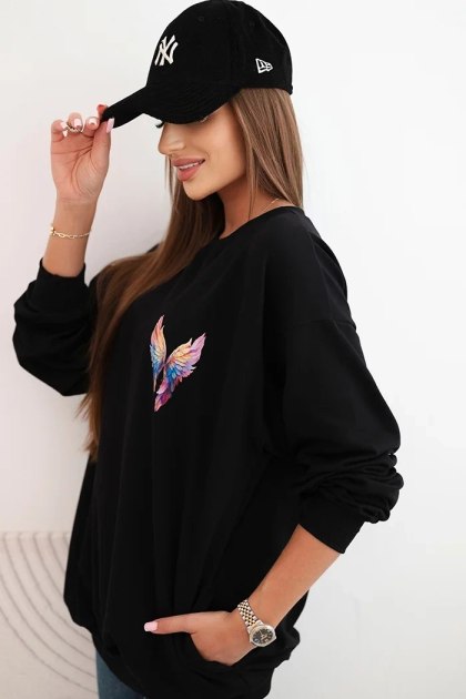 Bluza oversize ze skrzydłami ANGEL